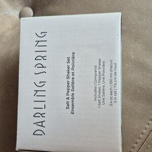 Darling Spring Salt and Pepper Shakers New In Box Green